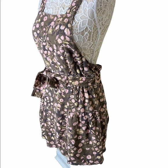 NWT Free People Staying In Floral Mini Dress in Earth Combo size 6 - Picture 4 of 8